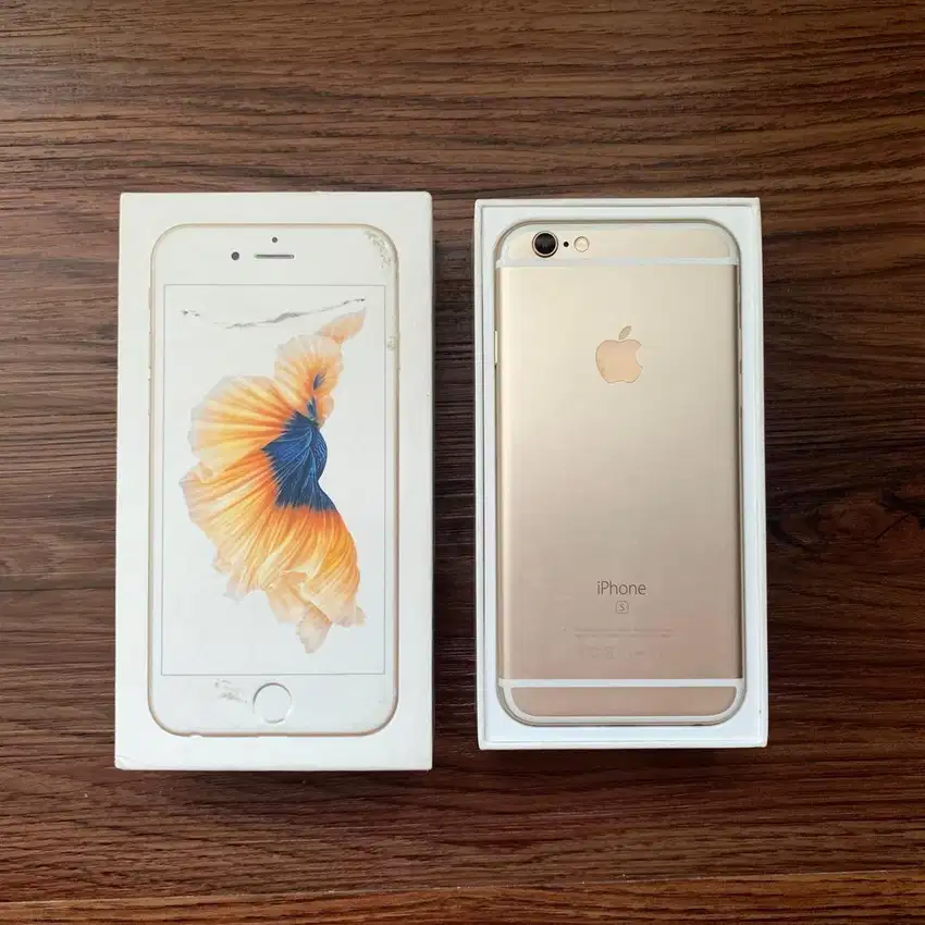 iPhone 6S 64GB Gold Mulus - iCloud Aman, Bonus Case & Screen Protector