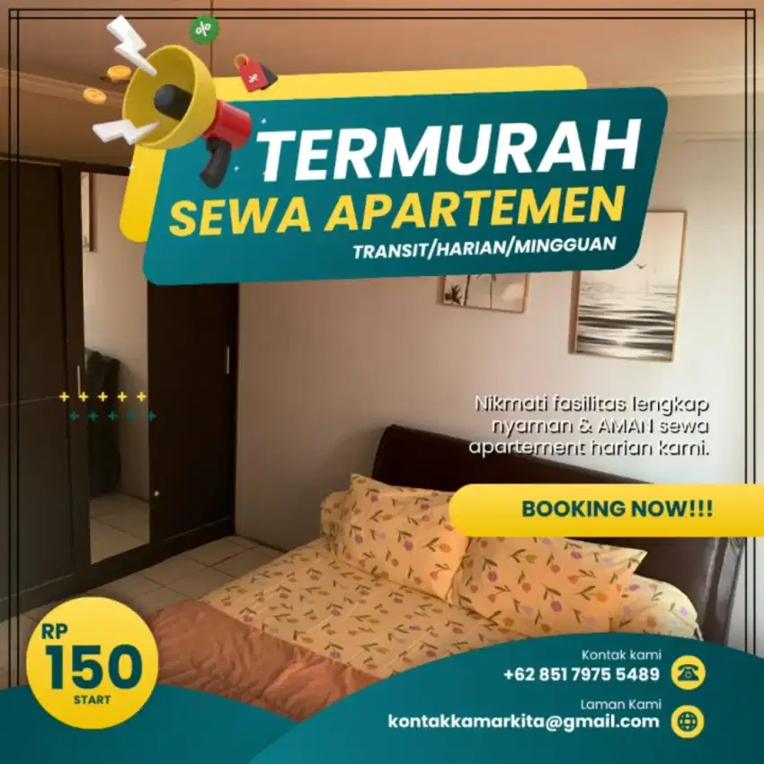 Sewa Apartemen Jakarta Barat CITY PARK Harian/Transit Termurah