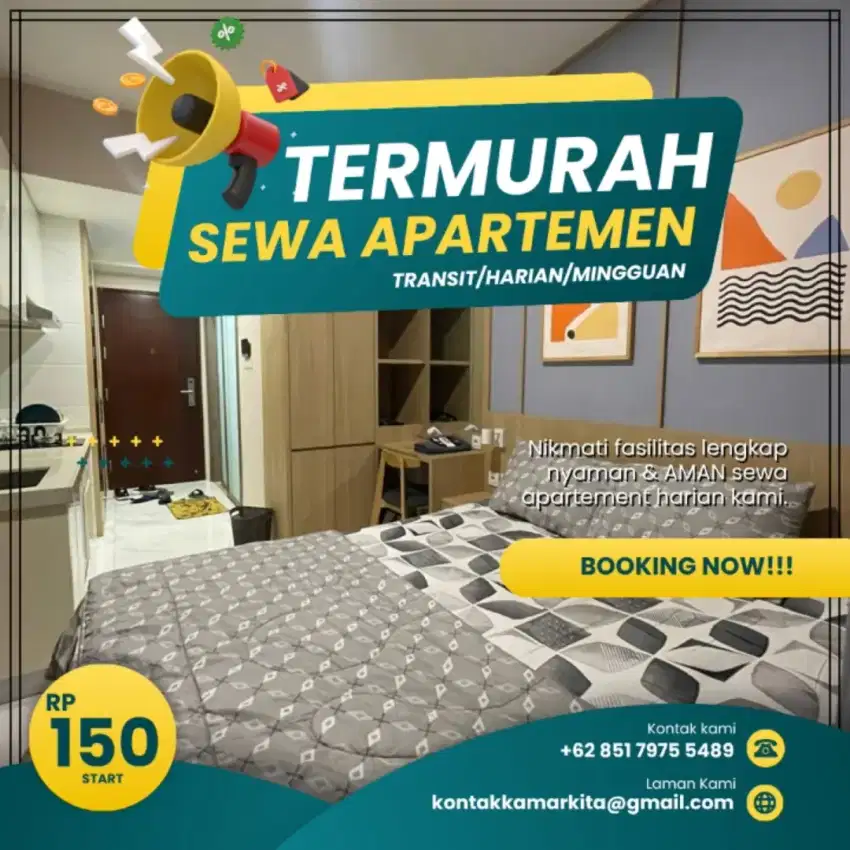Sewa Apartemen TREEPARK CITY Tangerang Harian Transit Termurah