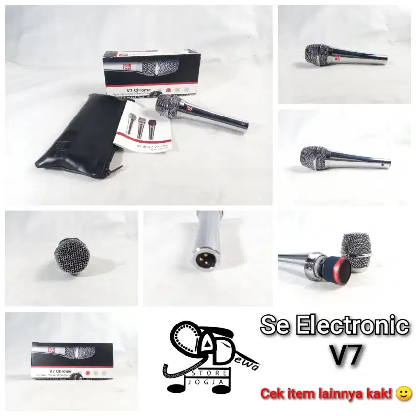 SE ELECTRONIC V7 KROM CHROME MIC DINAMIK MICROPHONE DYNAMIC MIKROFON