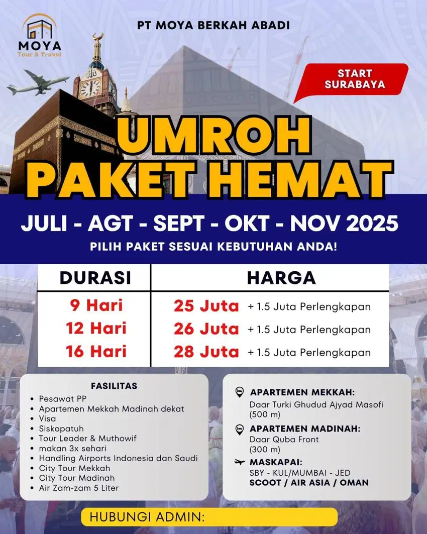 Umroh Hemat Mulai 25 jutaan | Malang | Surabaya