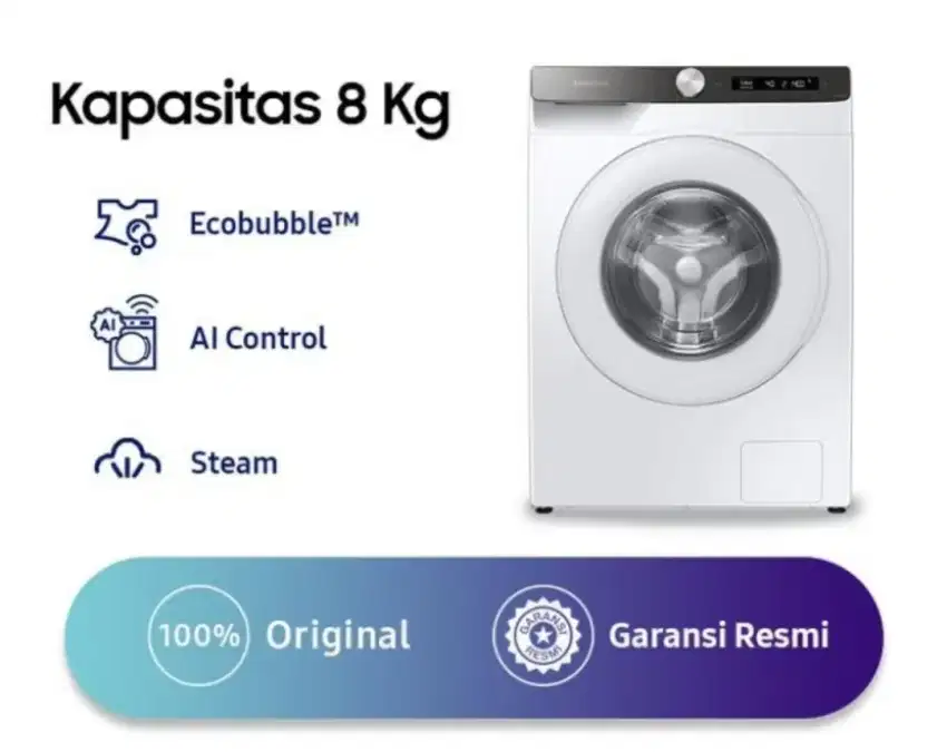 SAMSUNG WASH MACH FL WW80T504DTT