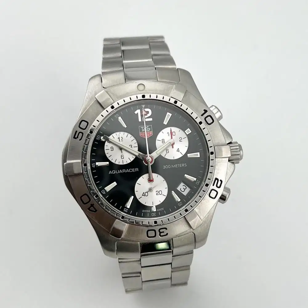 TAG Heuer Aquaracer Chronograph Black Dial. CAF1110