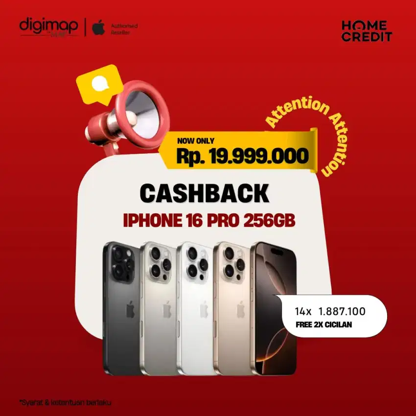 IPHONE 16 PRO 256GB DISKON 1JUTA