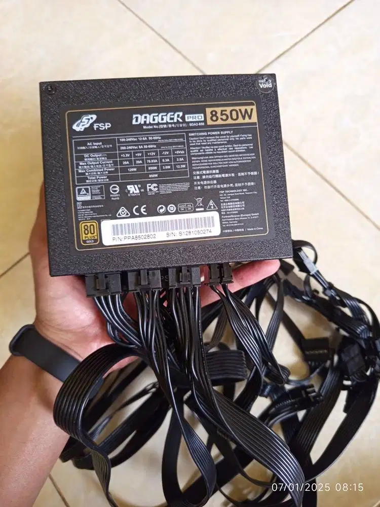 FSP DAGGER Pro 850Watt 80+ GOLD Full Modular size SFX mini-ITX