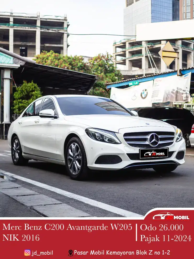 Merc Benz C200 Avantgarde 2.0 2016/2017 Putih AT W205 Mercy