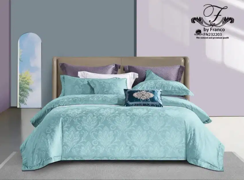 Sprei sutra tencel jacquard warna tosca