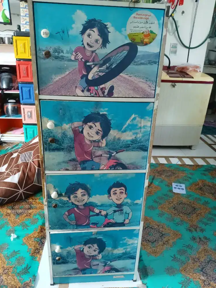 Locker ada tutupnya, warna biru