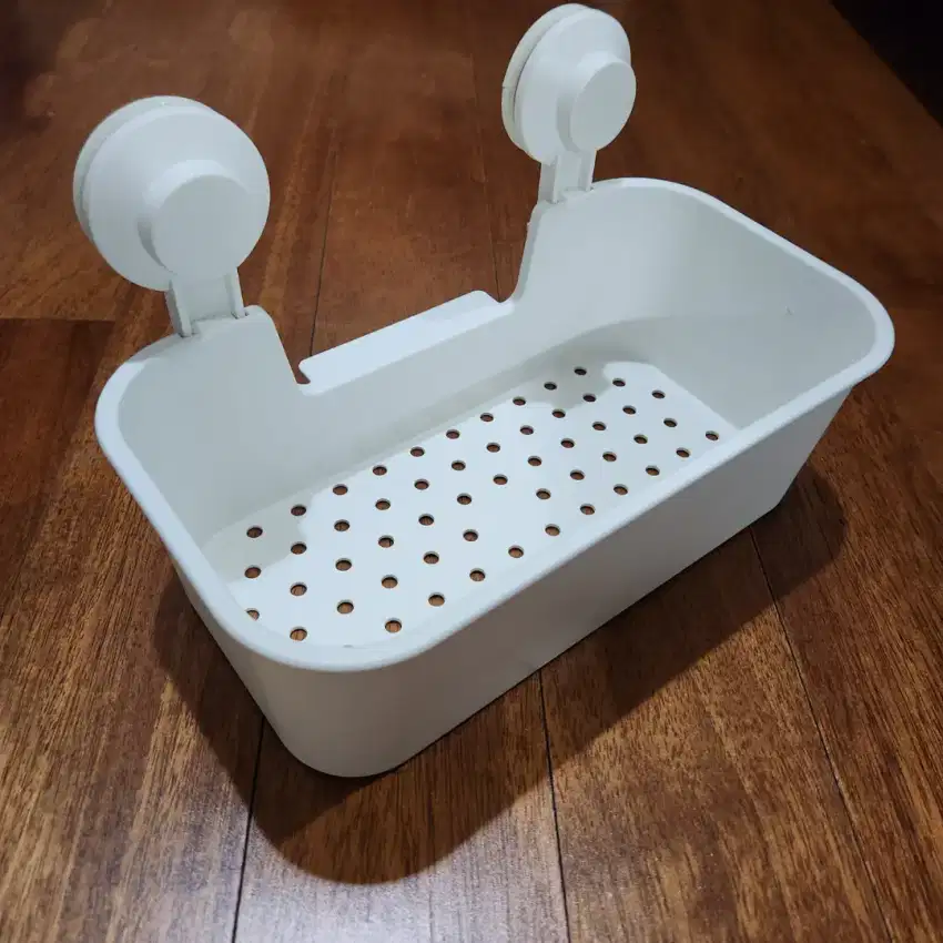 Keranjang dengan plastik hisap ikea tisken rak
