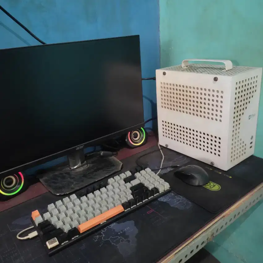 Set PC komputer, monitor intel i3 12100