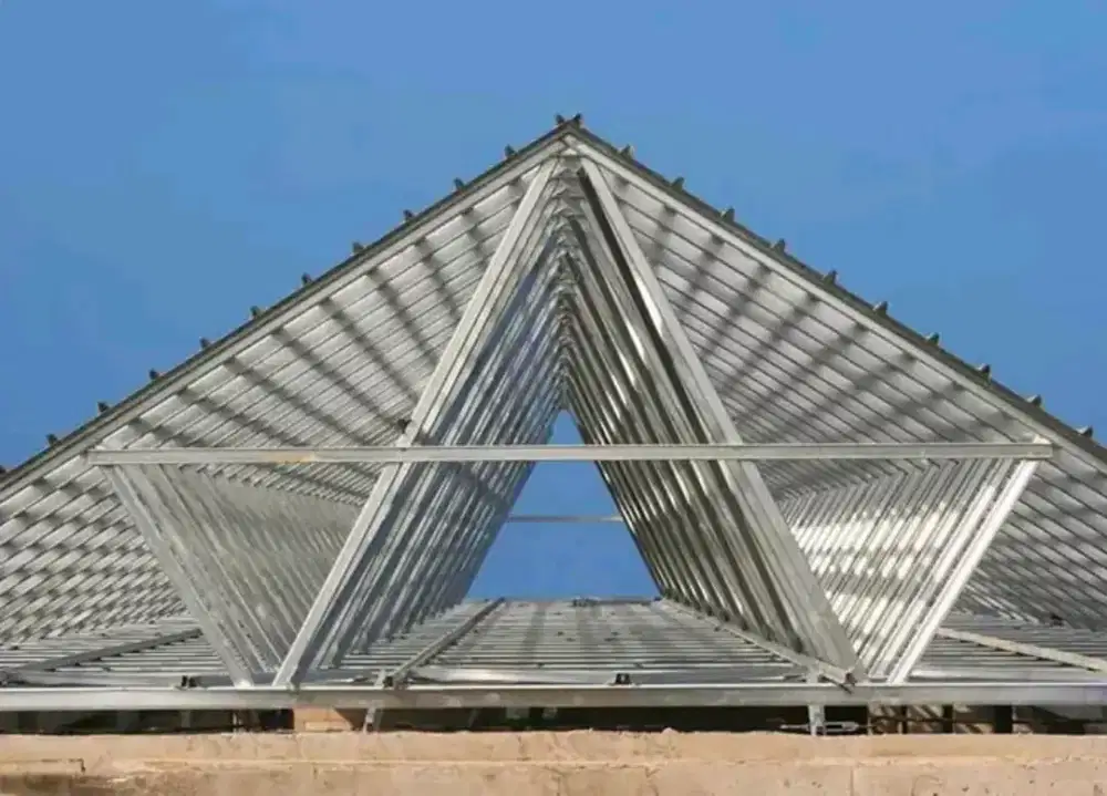 Kanopi, atap baja ringan, plafom PVC, pagar dana alumunium dan kaca