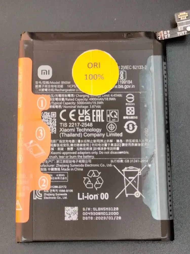 Baterai XIAOMI REDMI NOTE 12 BN5M / Baterai XIAOMI REDMI NOTE 13 BN5P