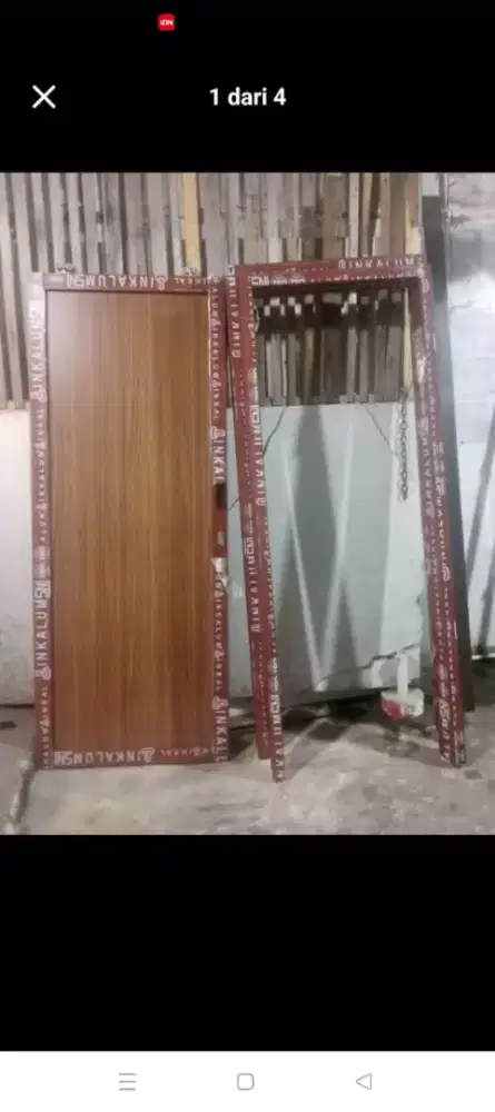 Jual kusen pintu satu dan pintu Dua dari bahan aluminium dan kayu