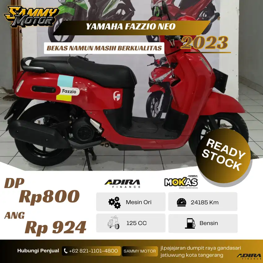 KTP DAERAH BISA DI BANTU CASH/CREDIT FAZZIO NEO 2023 LIKE NEW