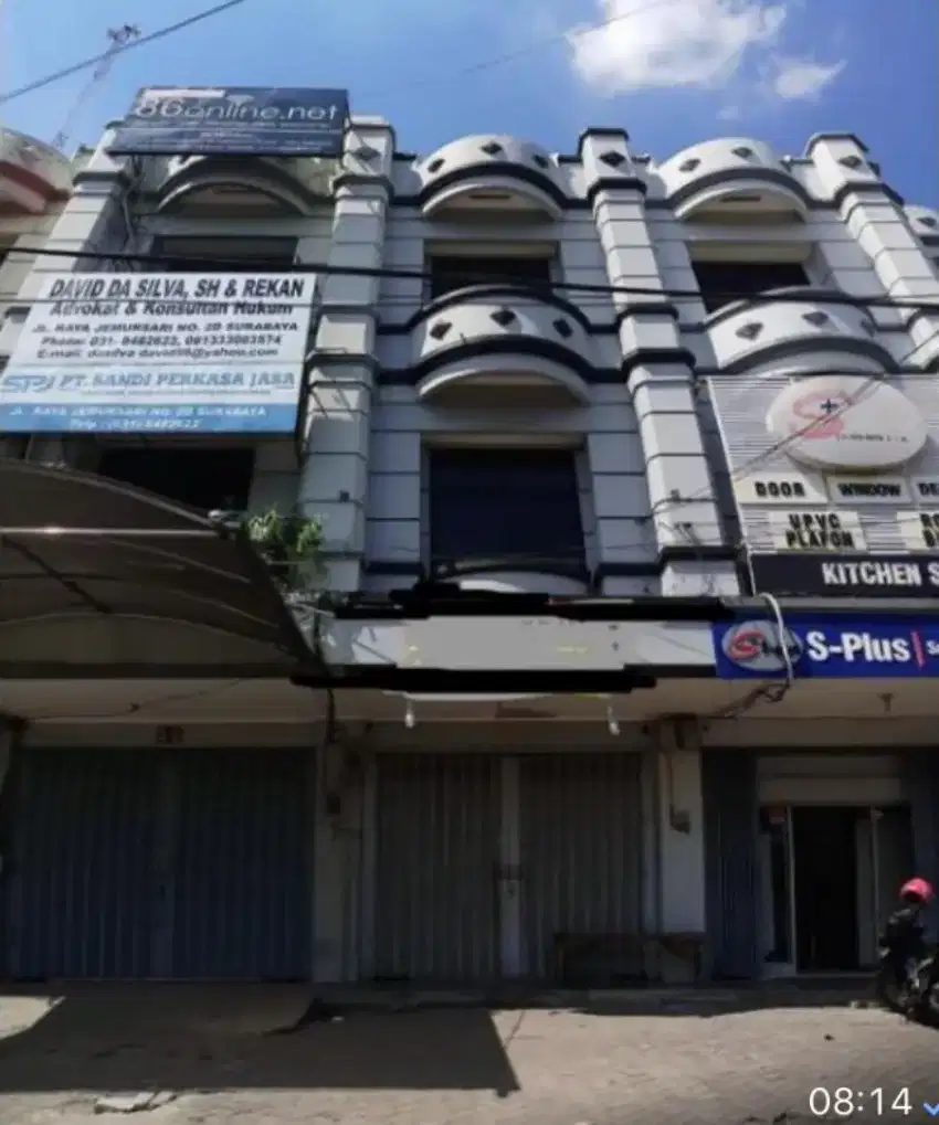 Disewakan ruko jemursari