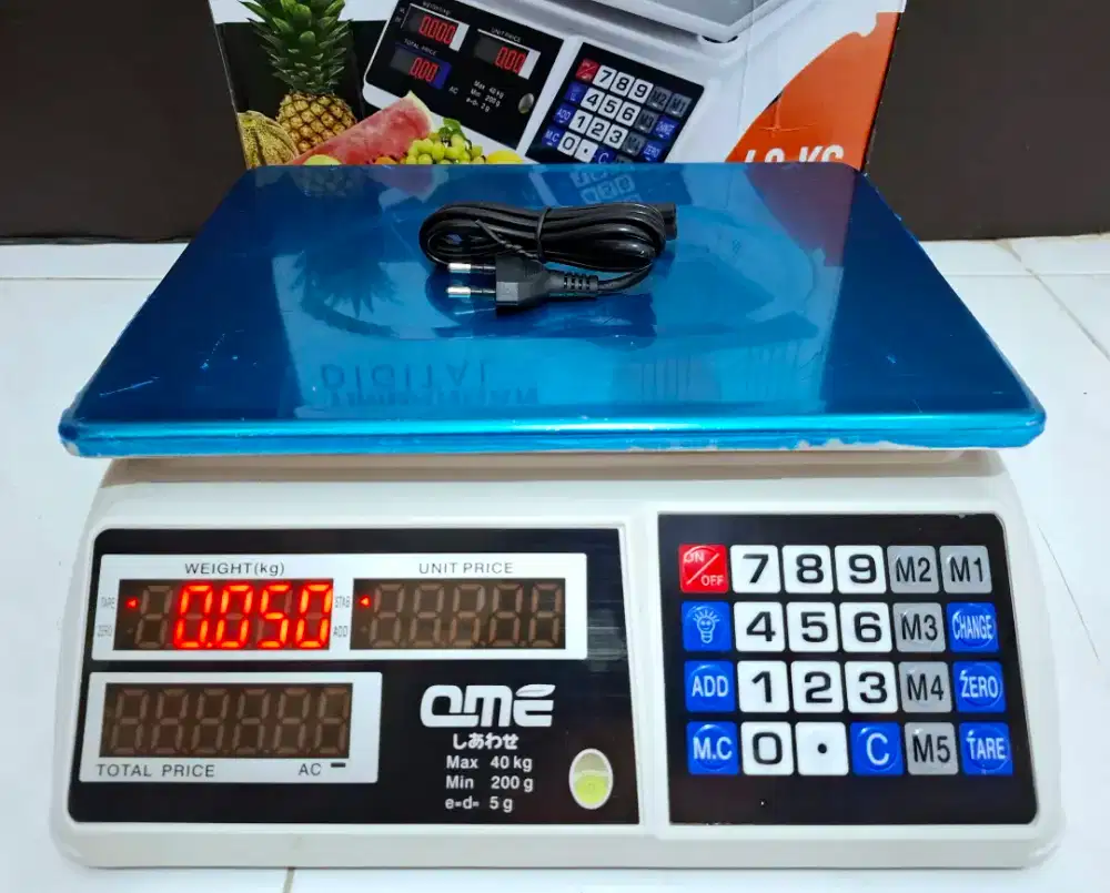 Baru Timbangan barang Digital 40kg buah/sayur/daging/ikan/laundry/dll