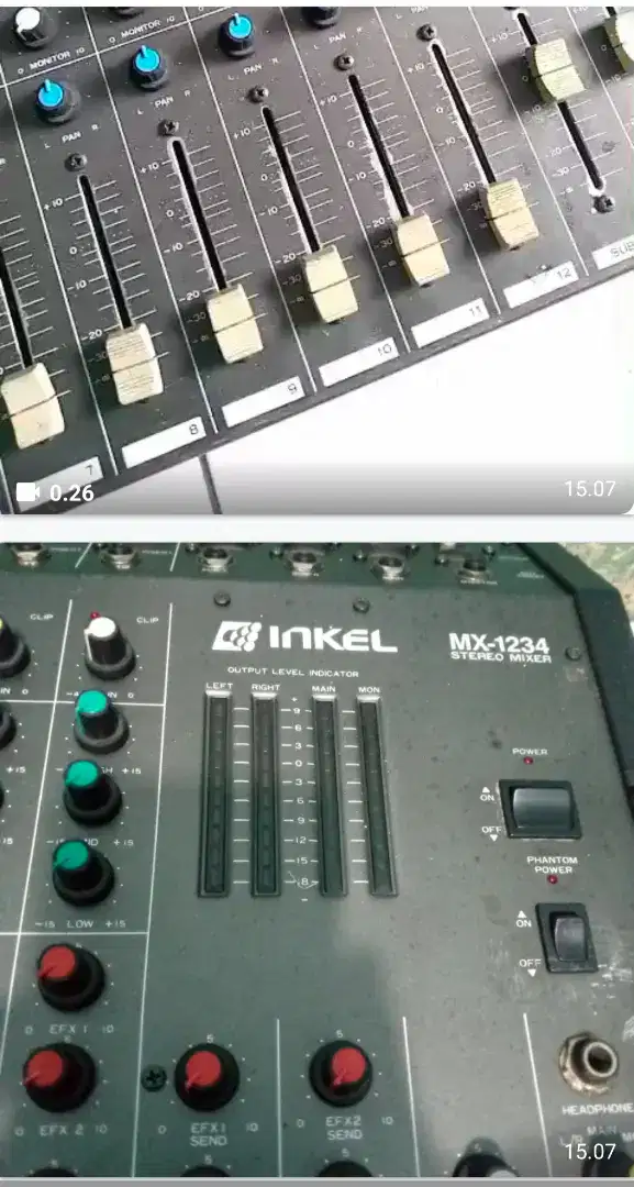 Mixer inkel 12ch full orisinil seperti di foto