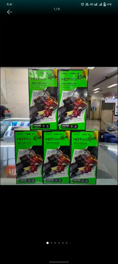 Infinix hot 60i 8+8/256 NFC garansi resmi