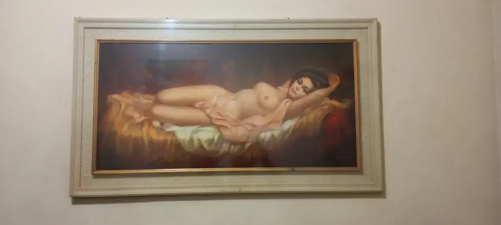 Lukisan wanita astethic Jadoel Canvas Langka