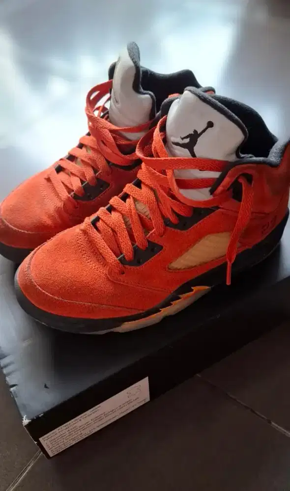 Preloved sepatu basket Air Jordan 5 Retro Dunk On Mars