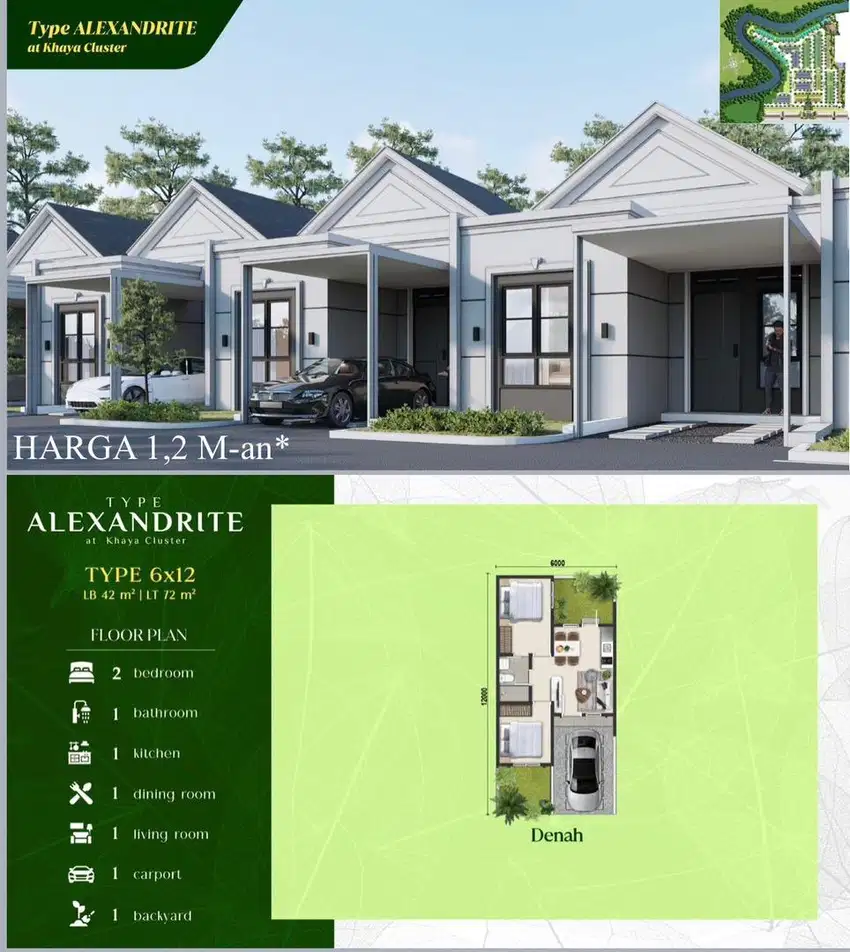 Dijual rumah dan apartment primary podomoro golf view cimanggis