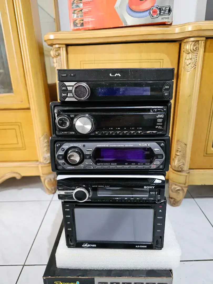 1 Double din dan 4 single din head unit borongan