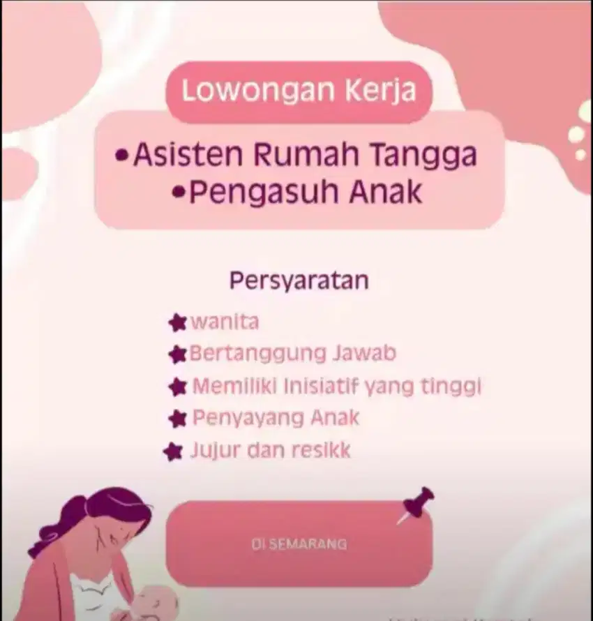 lowongan Pengasuh anak / Art
