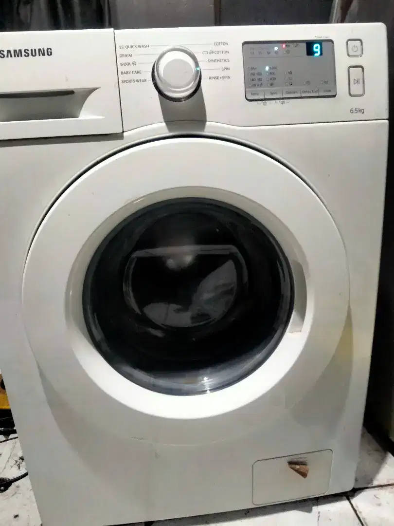 mesin cuci 1 tabung Samsung front loading normal mulus
