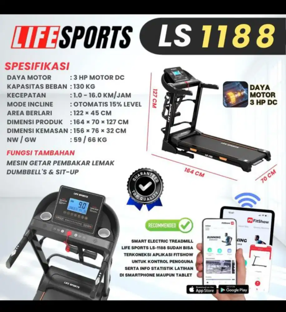 Treadmill elektrik ls 1188