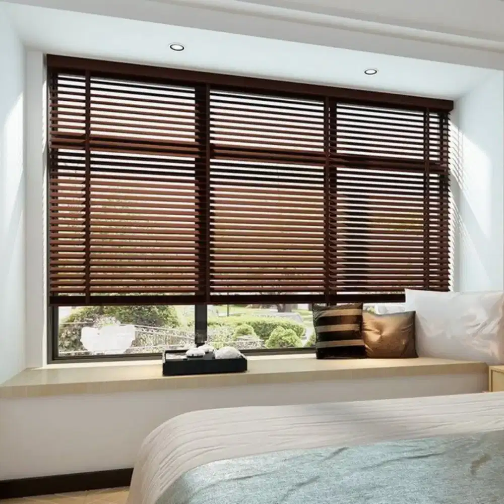 Wooden blind/Krey kayu/Tirai kantor/Gordyn modern/free pemasangan