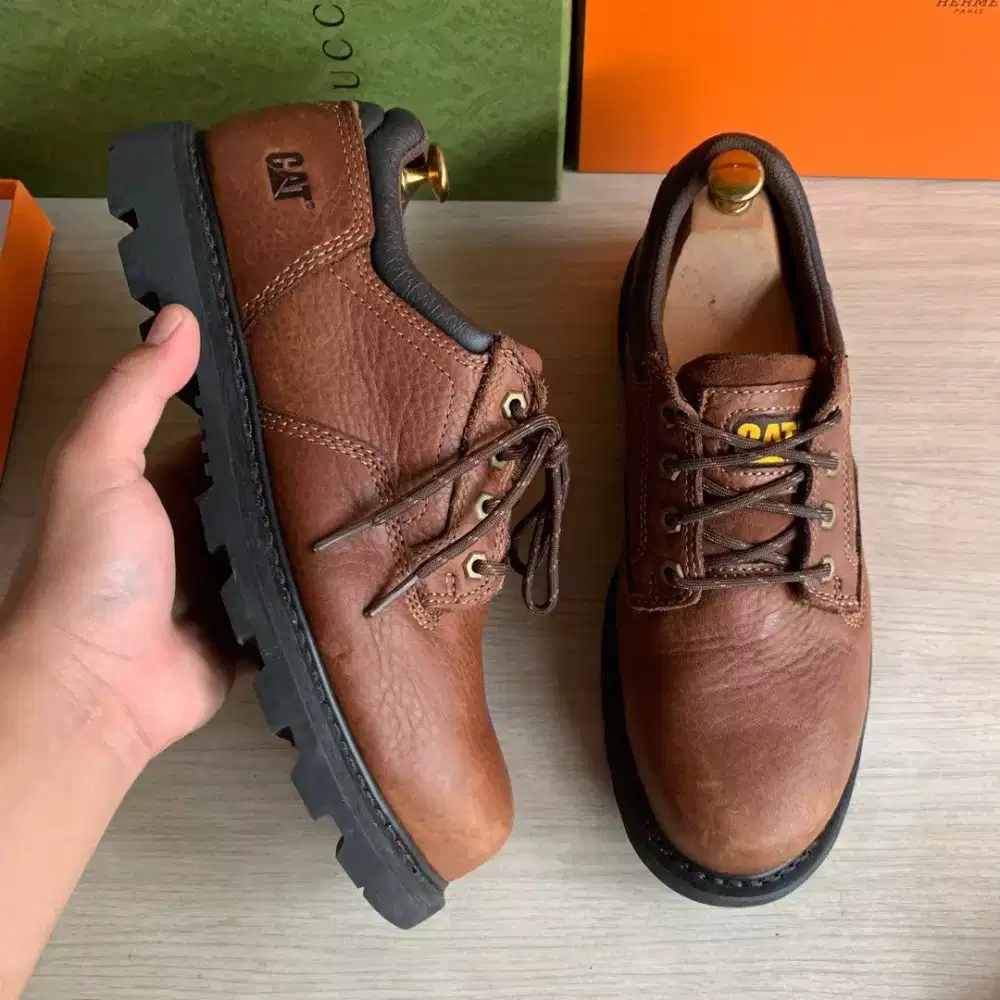 Caterpillar ridgemont safety steel toe work shoes boots pria sepatu 43