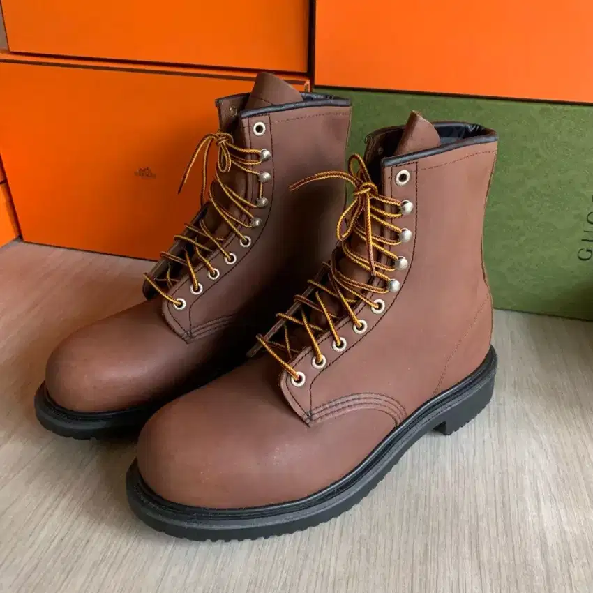 Redwing 2233 safety steel toe boots work 8inch leather sepatu 42