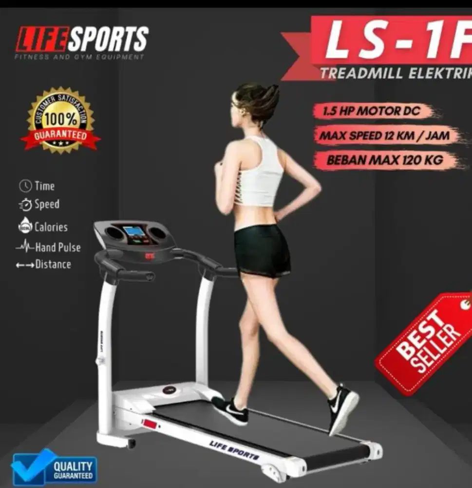 Treadmill elektrik 1 fungsi walking pad