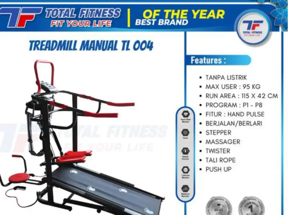 Treadmill tl manual 6 fungsi