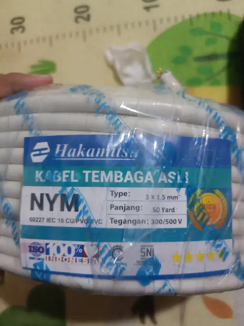Kabel listrik 3 x1,5 mm