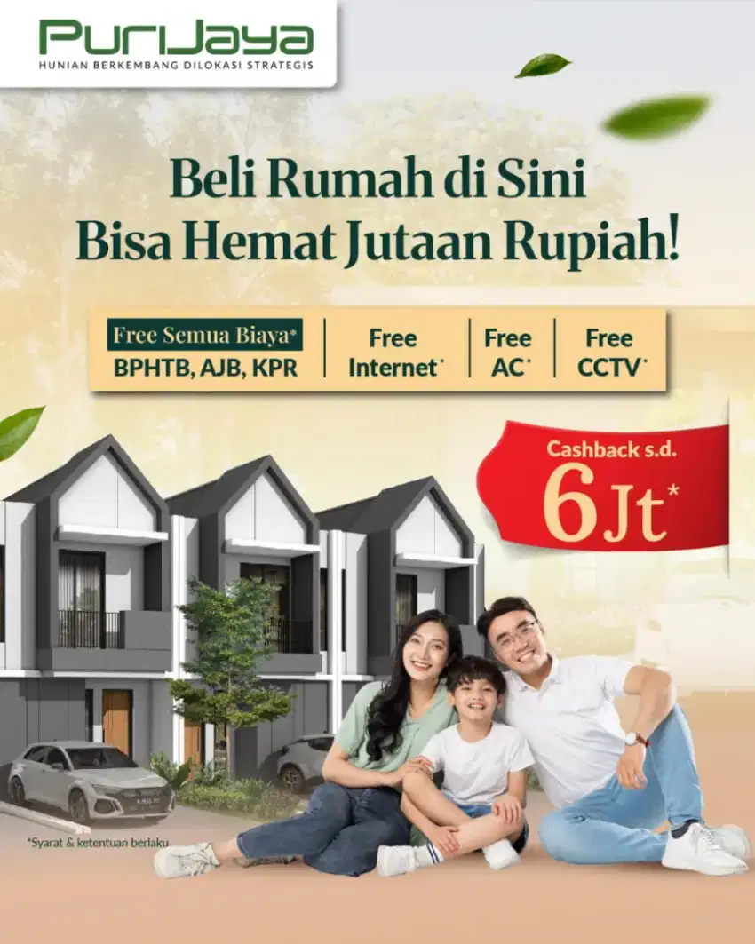 rumah 1 lantai dicluster sirena murah tanpa dp