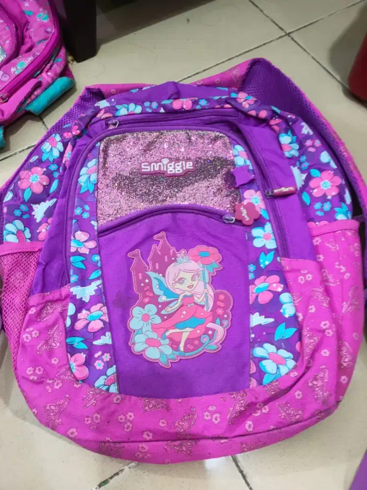 Tas Smiggle original, pink, preloved