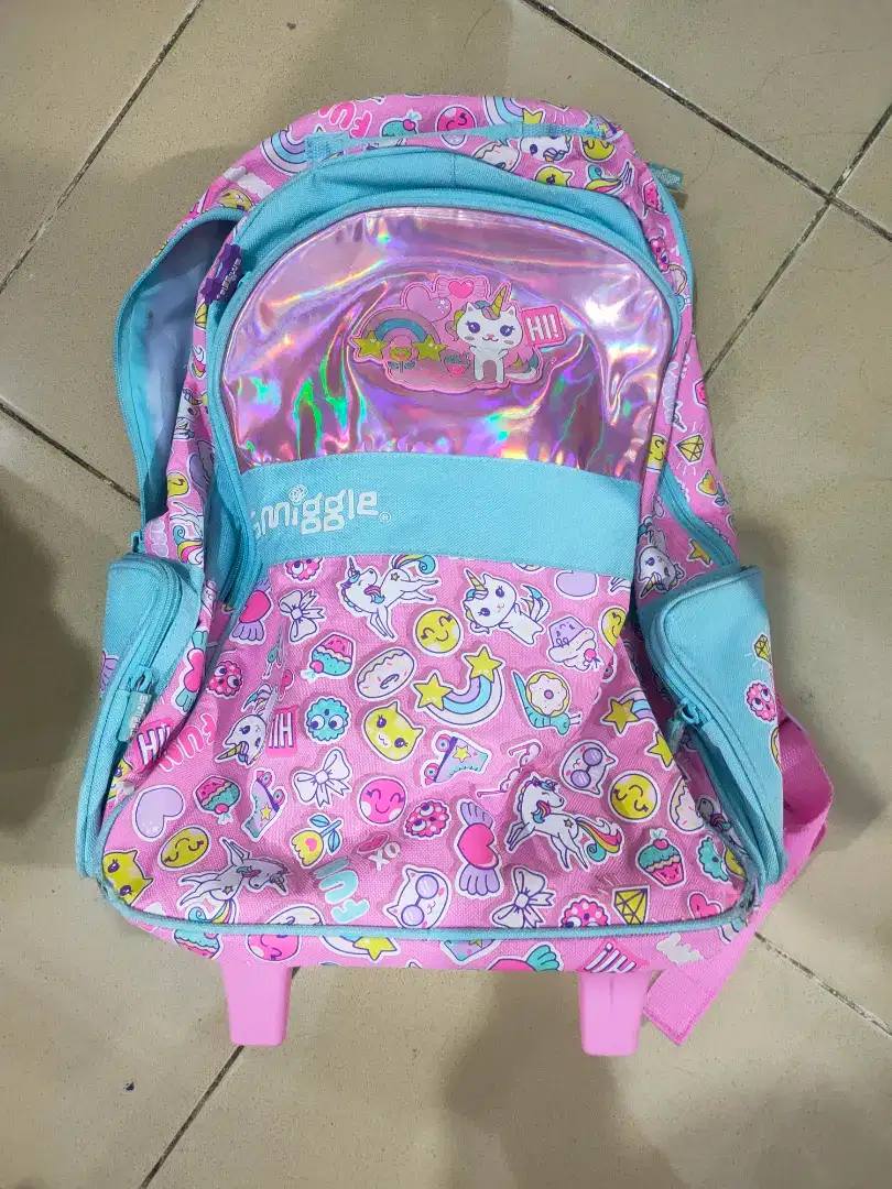 Tas Trolley Smiggle original, pink, preloved