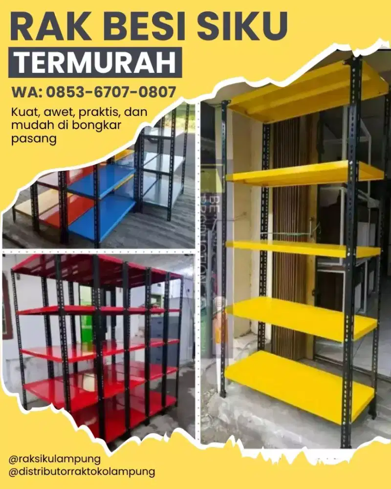 Rak Gudang Besi Siku Lubang 5 Susun