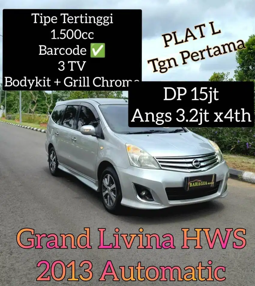 (Simpanan) Grand Livina 2013 HWS Matic 1.5 AT 3 Baris Avanza 2012