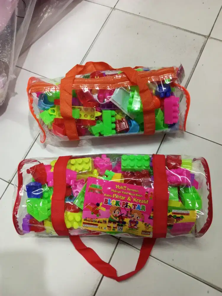 Mainan anak block Lego tas 108pcs
