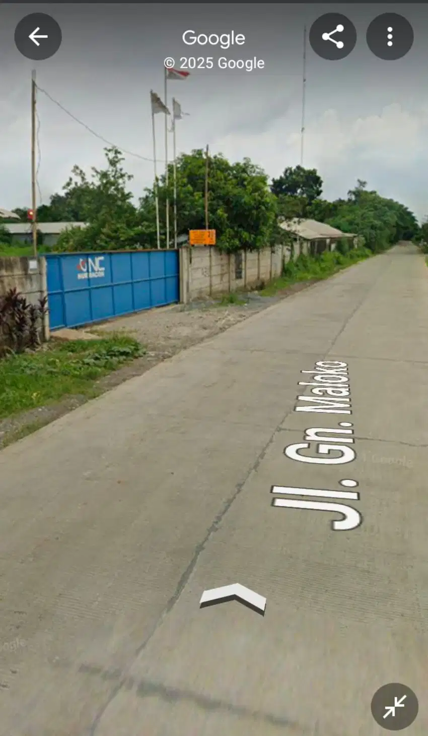 Disewakan tanah bekas bangunan pabrik