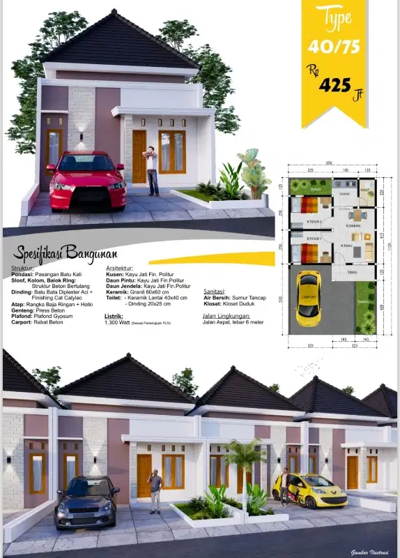 Jual Rumah Baru 425 Juta di KUDU - SOLOBARU Type 40/75