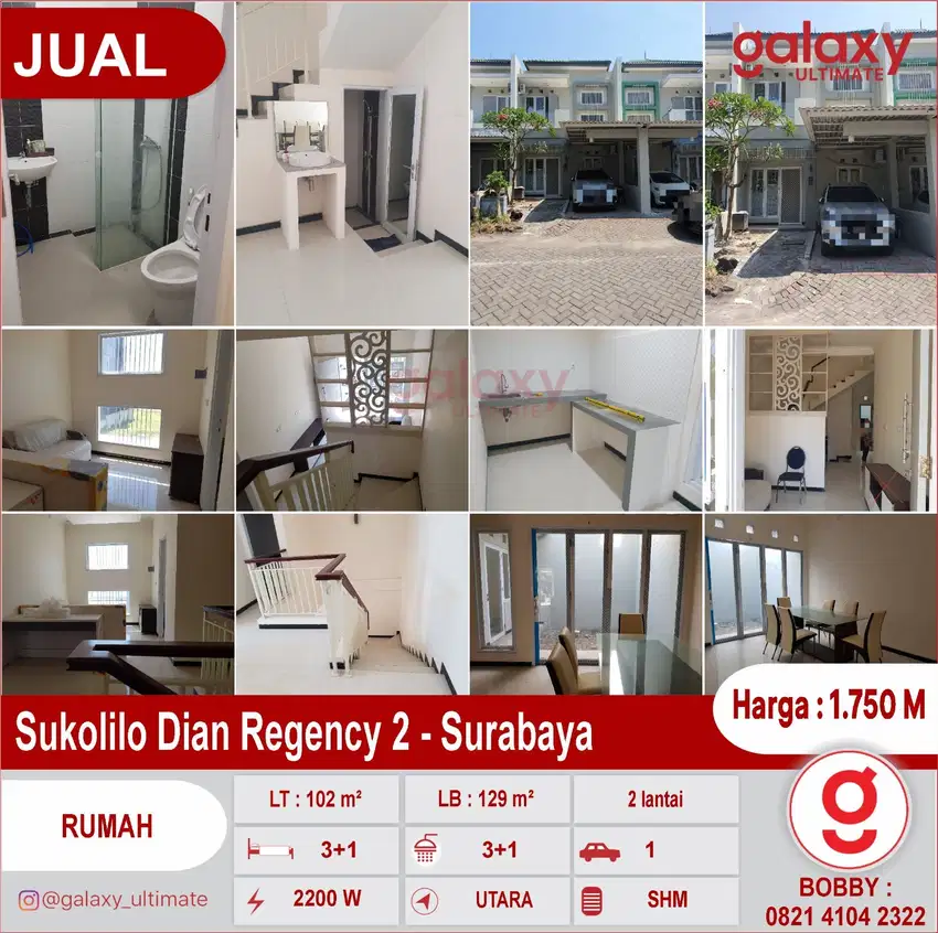Rumah 2 Lantai Di Sukolilo Dian Regency 2 Surabaya