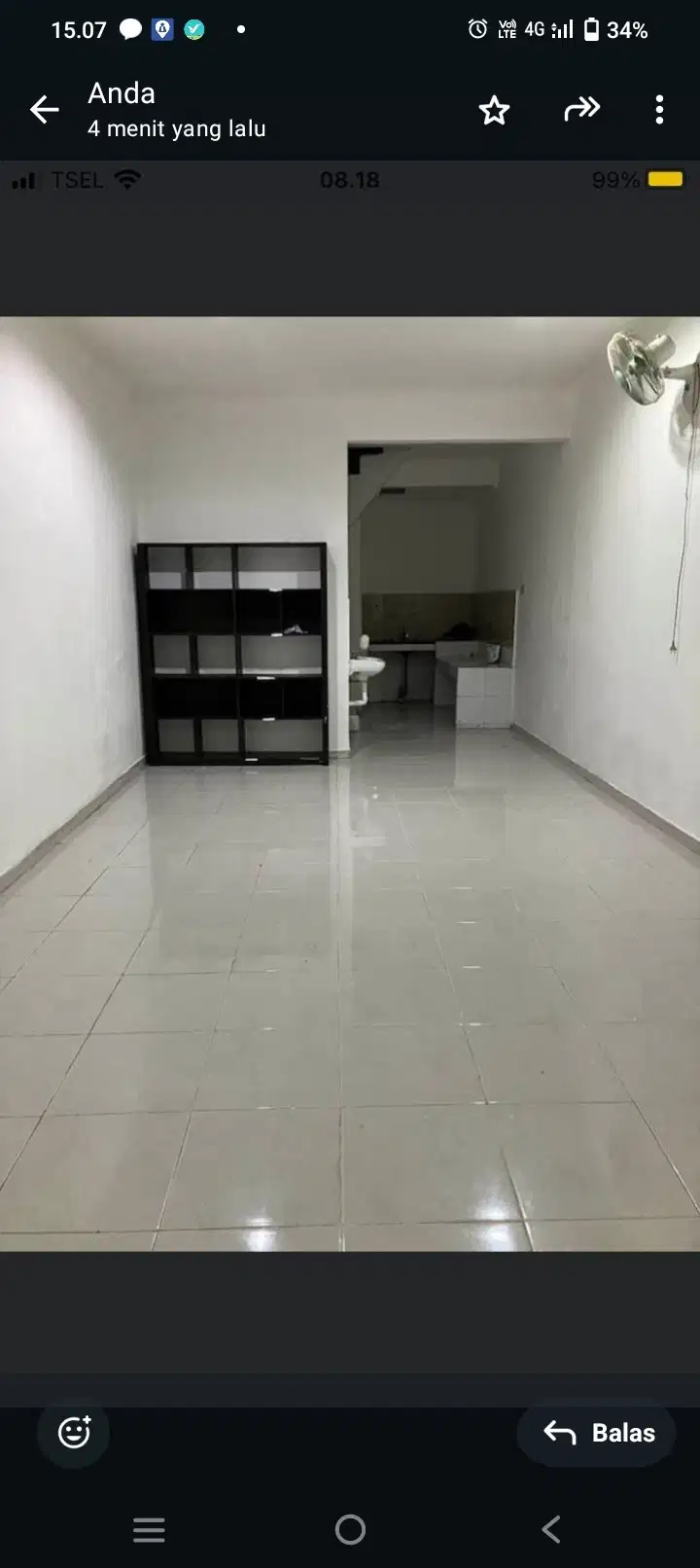 Dijual Rumah Tanah Sereal gg Motor 2 lantai