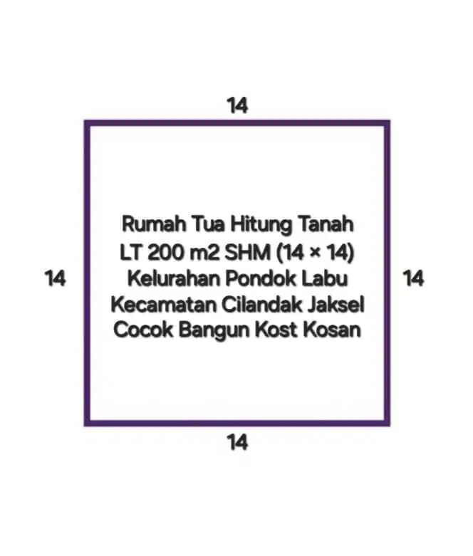 RUMAH TUA HITUNG TANAH DI PONDOK LABU CILANDAK JAKARTA SELATAN