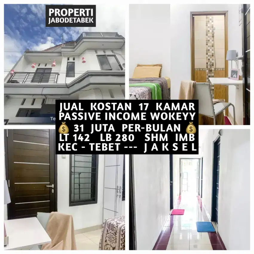 JUAL KOS KOST KOSAN KOSTAN 17 KAMAR ASEM BARIS TEBET JAKARTA SELATAN