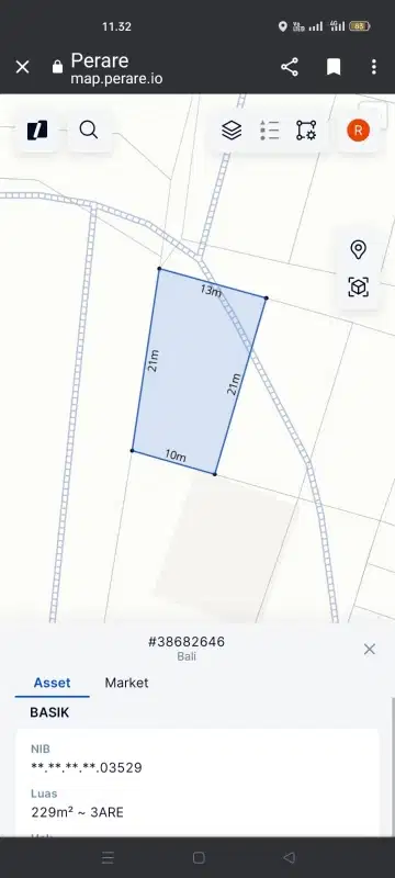 Dijual tanah dekat Airis villa, lokasi di Jl raya uluwatu, pecatu