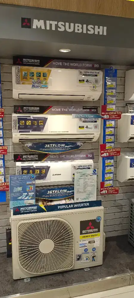 AC Mitsubishi 1/2PK Baru (Kredit Tanpa DP)