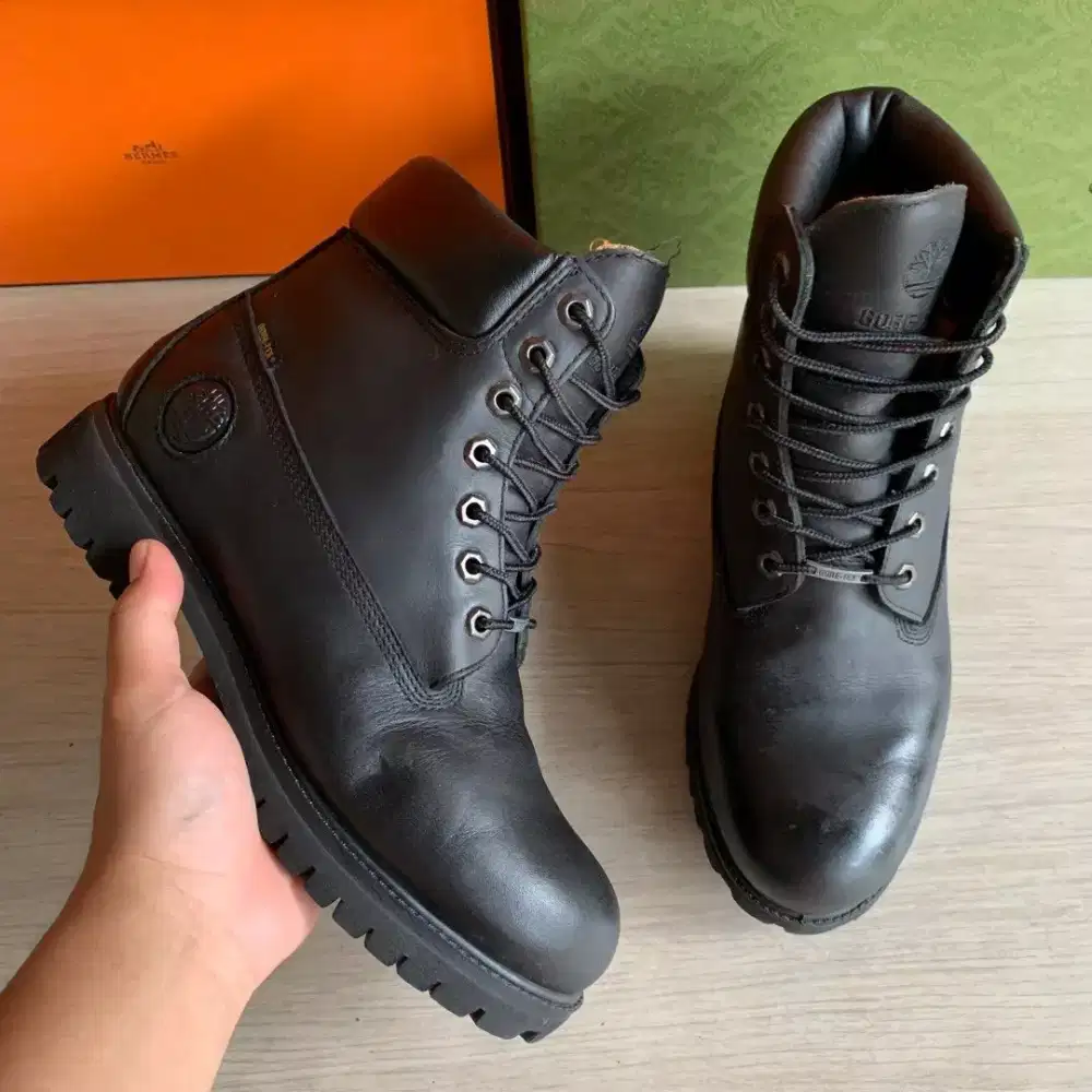 Timberland waterproof work sepatu boots hitam 43